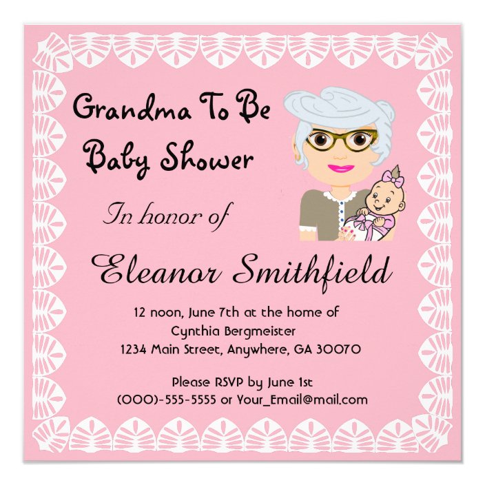 grandma baby shower invitations