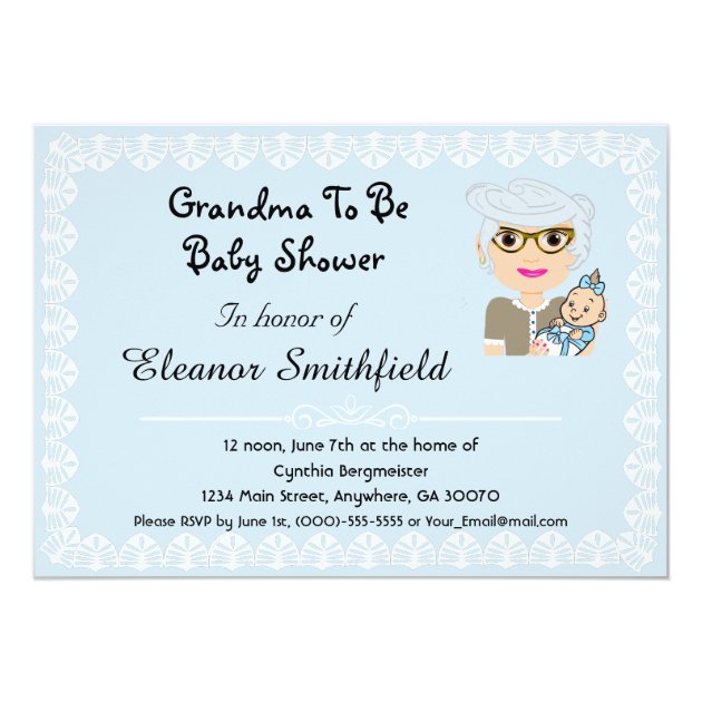 grandma shower invitations