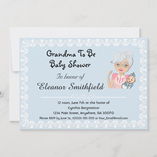 GrandMa To Be Baby Shower Invitation (Front)