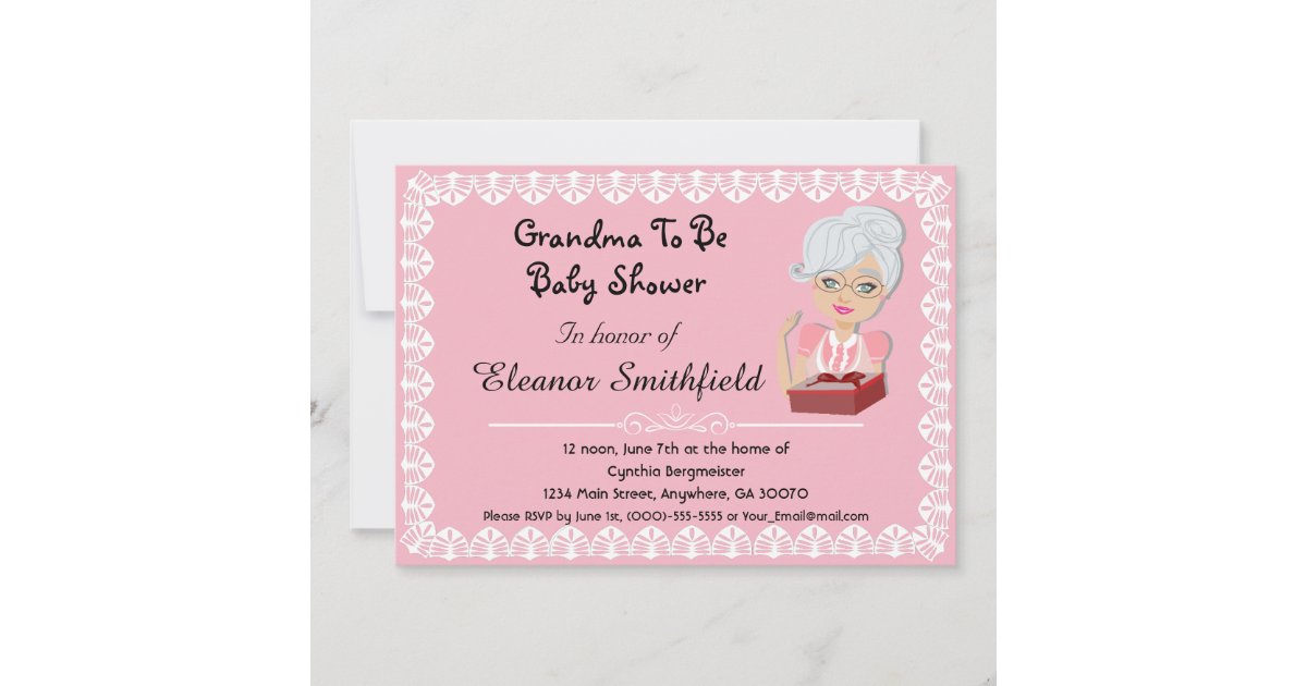GrandMa To Be Baby Shower Invitation Zazzle