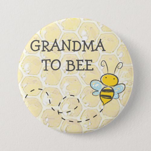 GRANDMA to Be Bumblebee Baby Shower Button