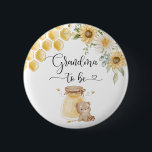 Grandma to be Button. Sunflower honey bear Button<br><div class="desc">Grandma to be Button. Sunflower honey bear button.
Matching items available.</div>