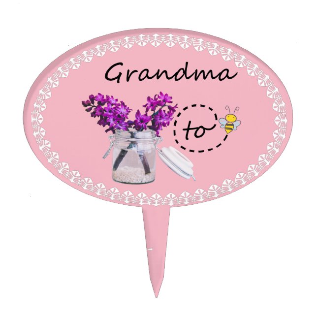 Grandma To Be Cake Topper (Front)