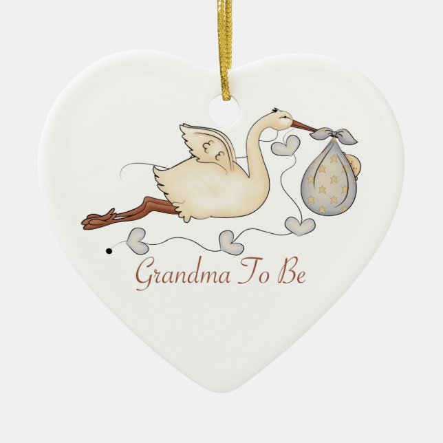 Grandma To Be Ceramic Ornament (Front)