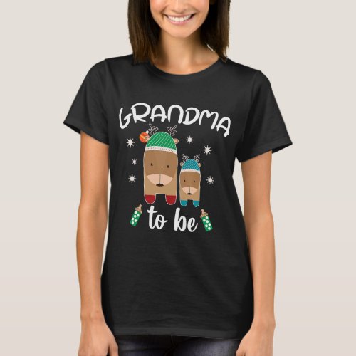 Grandma To Be Deer Baby Shower Boy Winter Themed T_Shirt