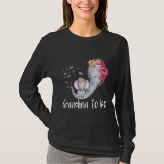 Grandma To Be Elephant Baby Shower For Girl T-Shirt