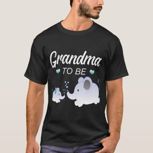 Grandma To Be Elephant Baby Shower For T_Shirt