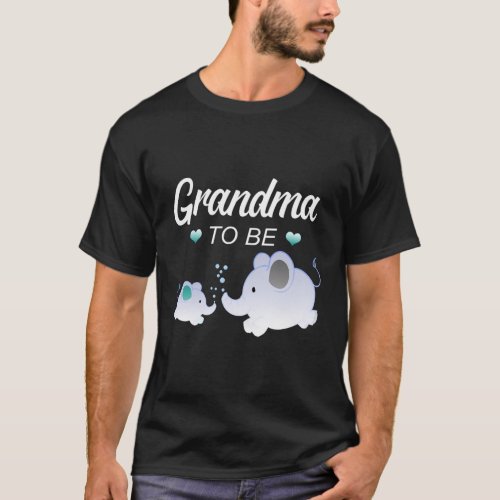 Grandma To Be Elephant Baby Shower For T_Shirt