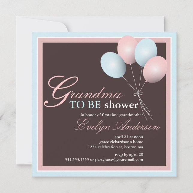 Grandma to be First Grandchild Baby Shower Invitation (Front)