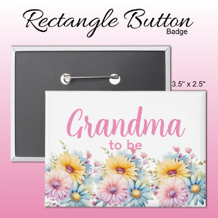 Grandma to be gerbera flowers pink button