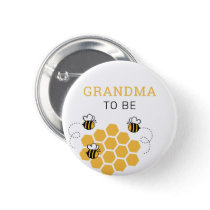 Grandma To Be Honey Bee Baby Shower Button
