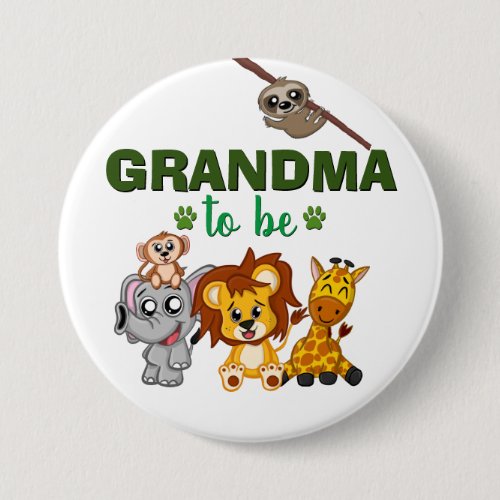 Grandma To Be Jungle Safari Zoo Animal Baby Shower