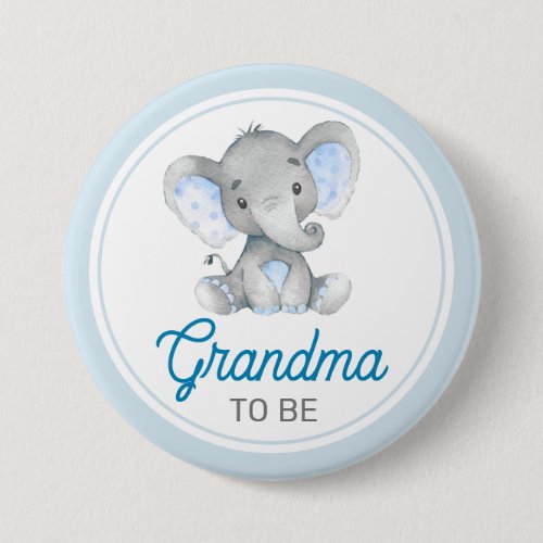 Grandma to be New Granny Baby Boy Shower Elephant Button Grandma to be New Granny Baby Boy Shower Elephant Button