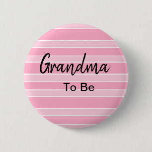 Grandma To Be Pink Baby Shower Button