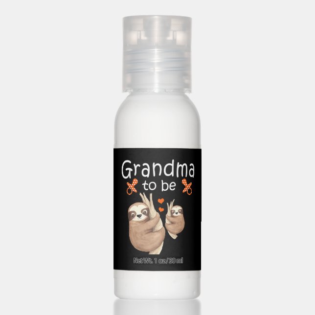 Grandma To Be Sloth Baby Shower Cute Animal Hand Lotion (Front)
