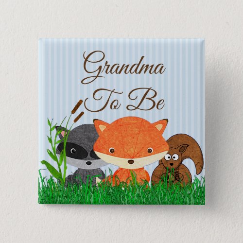 Grandma to be Woodland Creature Forest Animals Pin