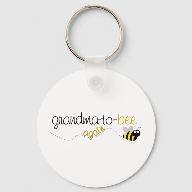 Grandma to Bee Again T-shirt Keychain (Front)