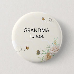 Grandma to Bee Baby Shower Button