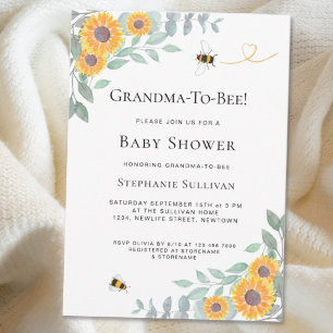 Grandma-To-Bee Baby Shower Invitation