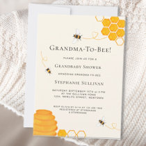 Grandma To Bee Baby Shower  Invitation