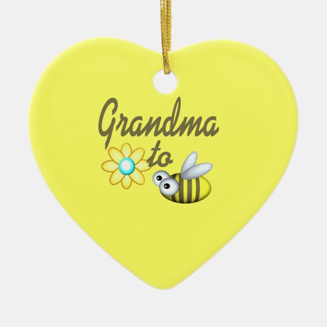 Grandma to Bee Ceramic Ornament (Front)