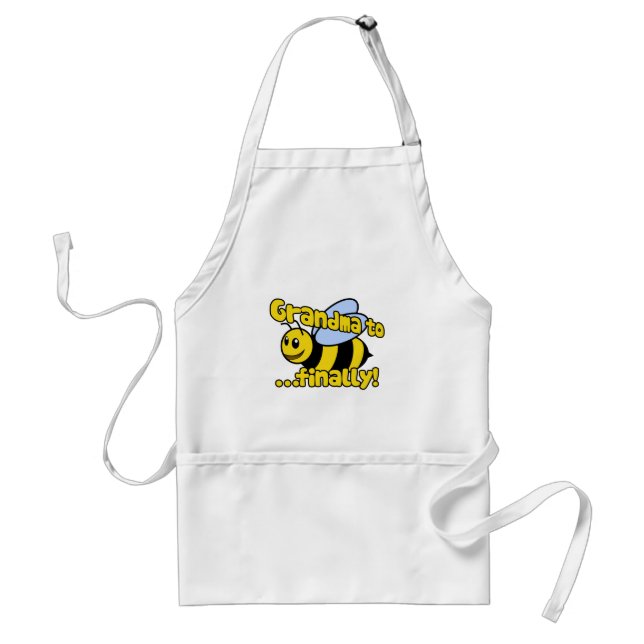 Grandma to BEE Finally! Adult Apron (Front)