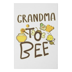 Grandma To Bee Pregnancy Announcement Pregnant Faux Canvas Print