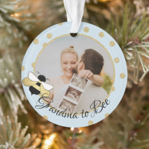 Grandma to Bee We're Expecting with Photo Ornament