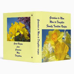 Grandma to Mom to Daughter Family Tradition recipe Binder