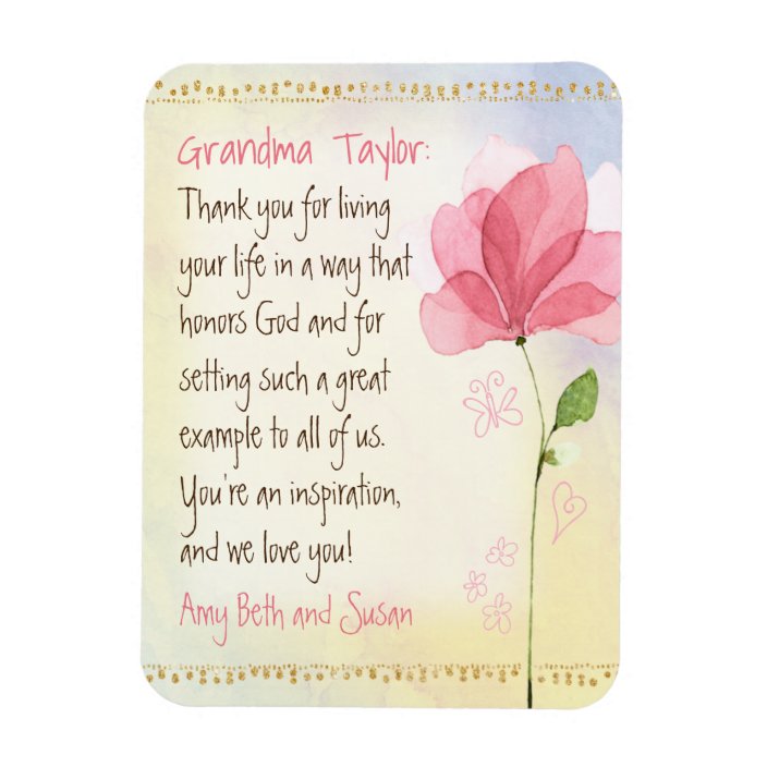 Grandma Tribute Custom Keepsake