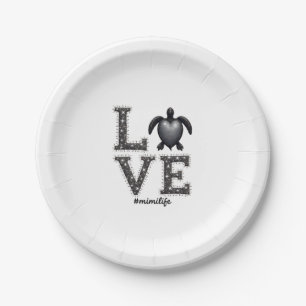 Grandma Turtle - Love Mimi Life Sea Turtle, Mimi T Paper Plates