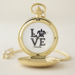 Grandma Turtle - Love Mimi Life Sea Turtle, Mimi T Pocket Watch