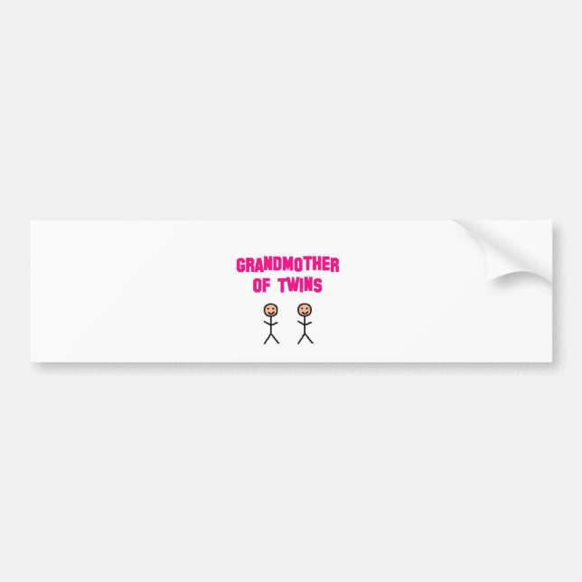 grandma twins bumper sticker (Front)