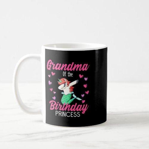 Grandma Unicorn Birthday Mermaid Girls Gift Coffee Mug
