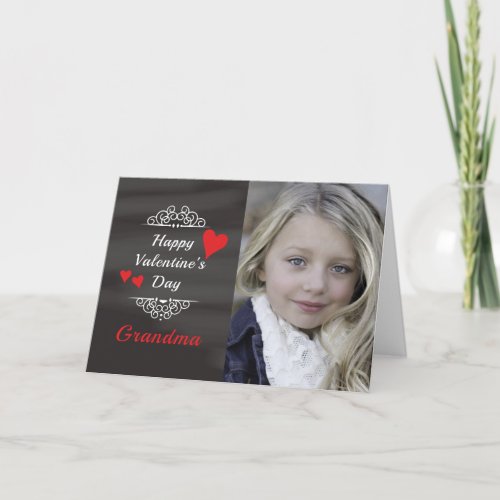 Grandma Valentines Chalkboard Photo card