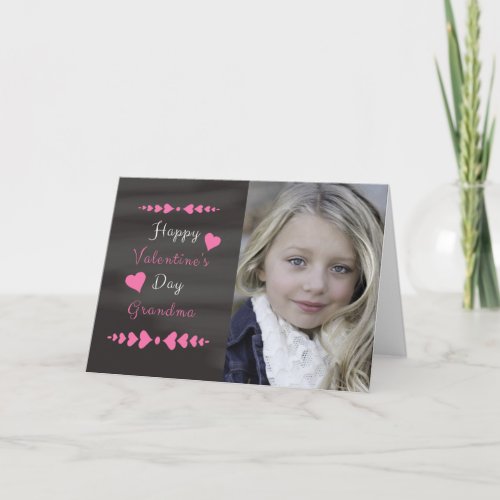 Grandma Valentines Chalkboard Photo card