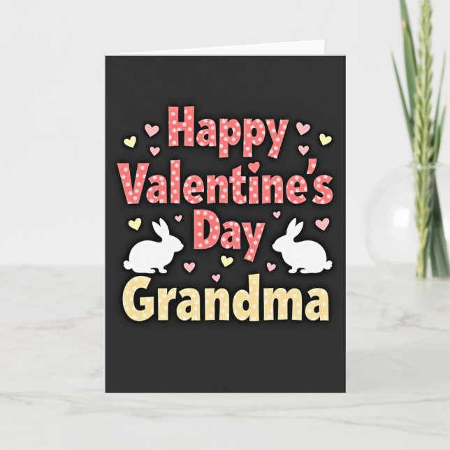 Grandma Valentines Day Cute Card (Front)