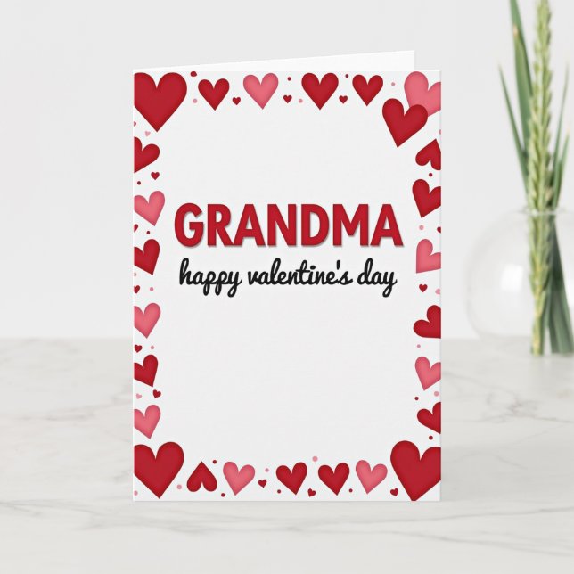 Grandma Valentines Faux Gold Foil Card (Front)