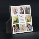 Grandma Verse 8 Photo Tabletop Plaque with Easel<br><div class="desc">Upload 8 of your favorite photos to make your very own personalized photo grid! Quick and EASY because this is a template product, and it will automatically size your photos to fit/fill properly. Crop your photos to a square shape before uploading if you want more control over composition and subject...</div>