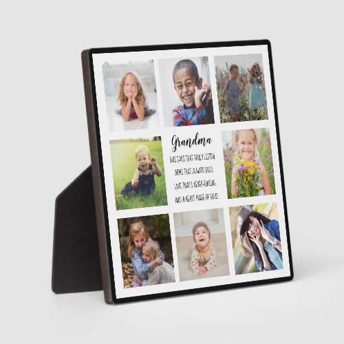 Grandma Verse 8 Photo Tabletop Plaque with Easel