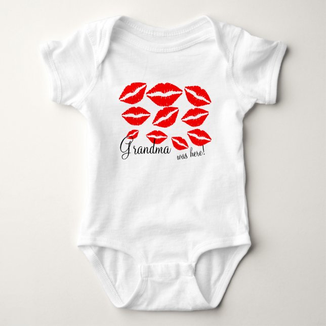Grandma was here kisses baby bodysuit (Front)