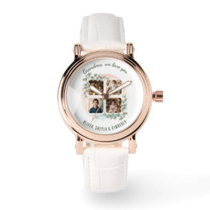 Grandma we love you 6 Photo Collage Eucalyptus Watch