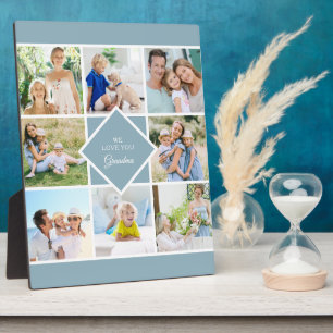 Grandma We Love You 8 Photo Collage Plaque