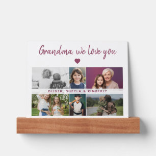 Grandma we love you Grandchildren Keepsake 6  Picture Ledge