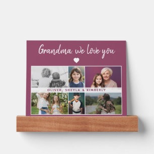 Grandma we love you Grandchildren Keepsake 6  Picture Ledge
