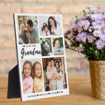 Grandma We Love You Grandkids Names 6 Photo  Plaque<br><div class="desc">Customized photo plaque gift for grandma personalized with grandchildren photos and names.Makes a special, memorable and unique keepsake gift for holidays, birthday, grandparents day, mothers day and Christmas.</div>
