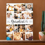 Grandma We Love you Hearts Modern Photo Collage Canvas Print<br><div class="desc">We love you Grandma! Cute,  modern custom family photo collage canvas print to show your mother how much she's loved. We adore this hand lettered script design with heart flourishes,  making this a heartfelt keepsake gift. Personalize with 12 favorite pictures along with your personal message and names.</div>