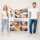 Geburtstagskarte Für Oma – Mit Hai-Motiv Und „Grandma, We Love You“, A6, Weiß-grau-rosa