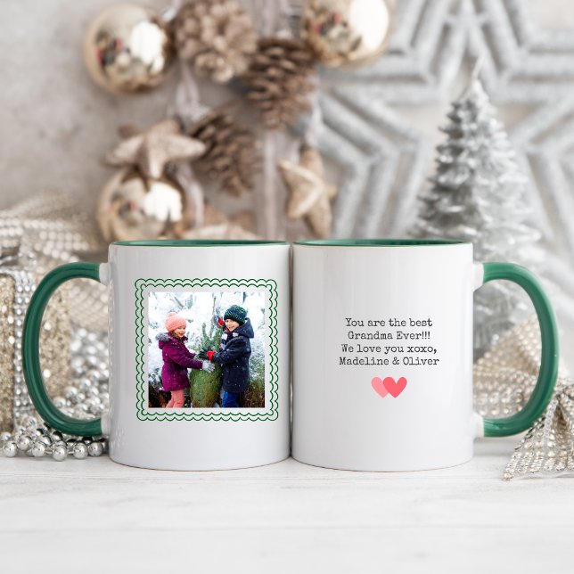 Grandma We Love You Personalized Photo Collage Mug (Grandma we love you personalized photo Mug)