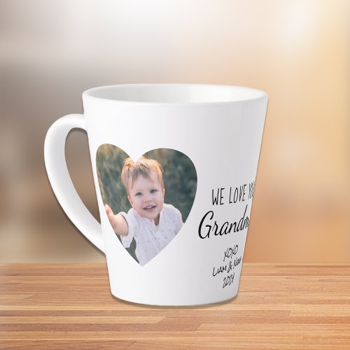 Grandma We Love You Personalized Photo Latte Mug